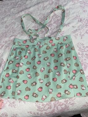 Hello Kitty Mint Green Suspender Skirt
